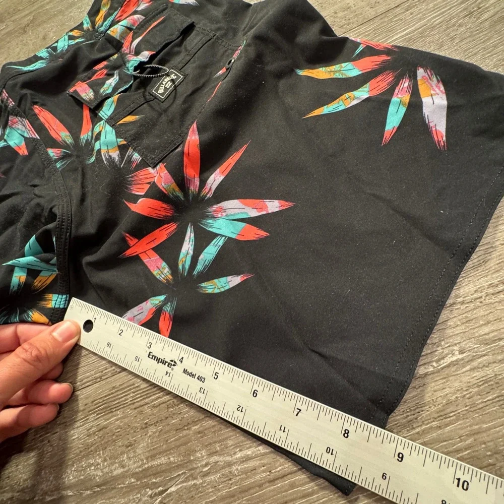 Billabong Board Shorts Mens 29 Black Recycled Sundays Pro Floral Summer Surf